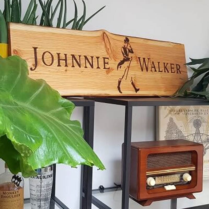 Johnnie Walker bord | Houten bord Johnnie Walker 100cm