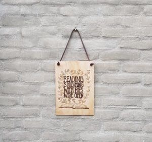 houten miniposter quote