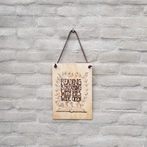 houten miniposter quote