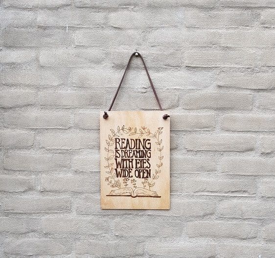 houten miniposter quote