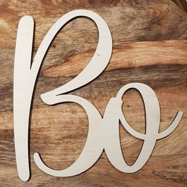 Houten naam voor de kinderkamer
