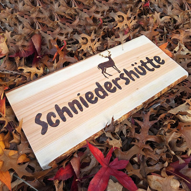 Houten naambord voor binnen en buiten 50 cm