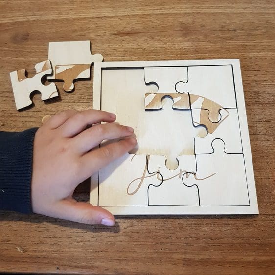 Adviseur Beukende favoriete Houten puzzel 9 stukjes met naam | Een super persoonlijk cadeau!