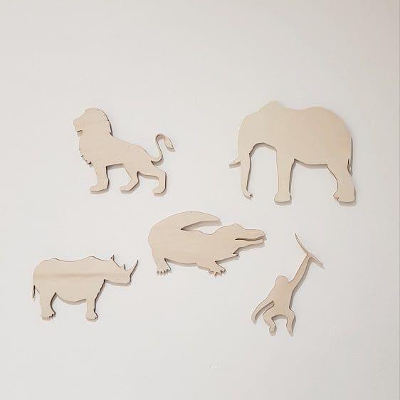 muurdecoratie wilde dieren