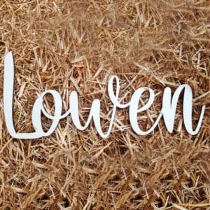 Houten Naam in Lichte Houtkleur