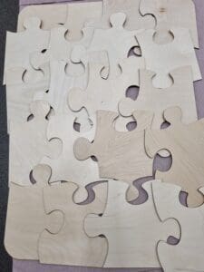 workshop houtbranden met kleur puzzel