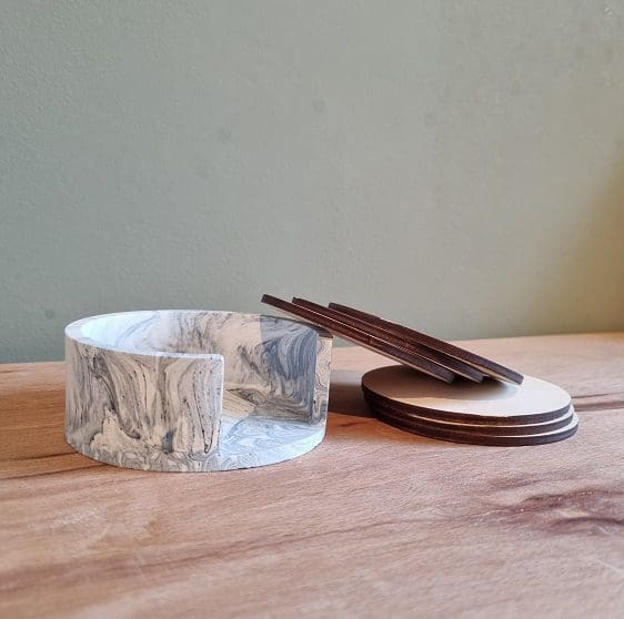onderzetters met bakje