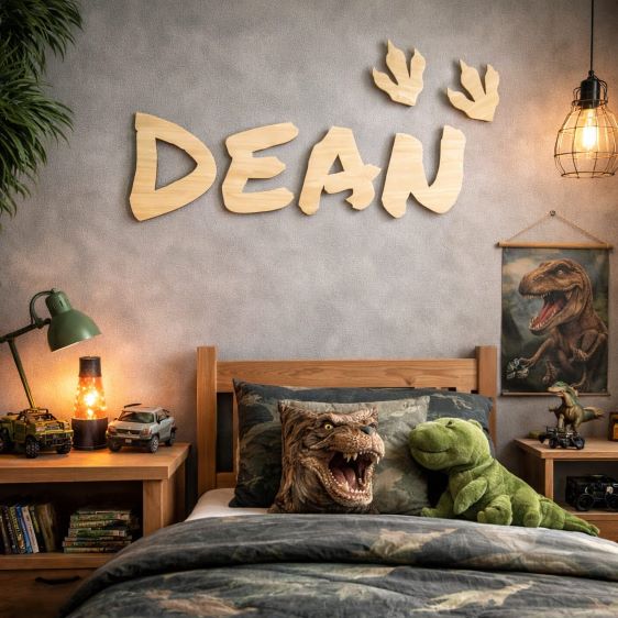 Houten naam voor de kinderkamer