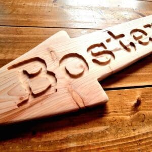 houten wegwijzer gefreesd