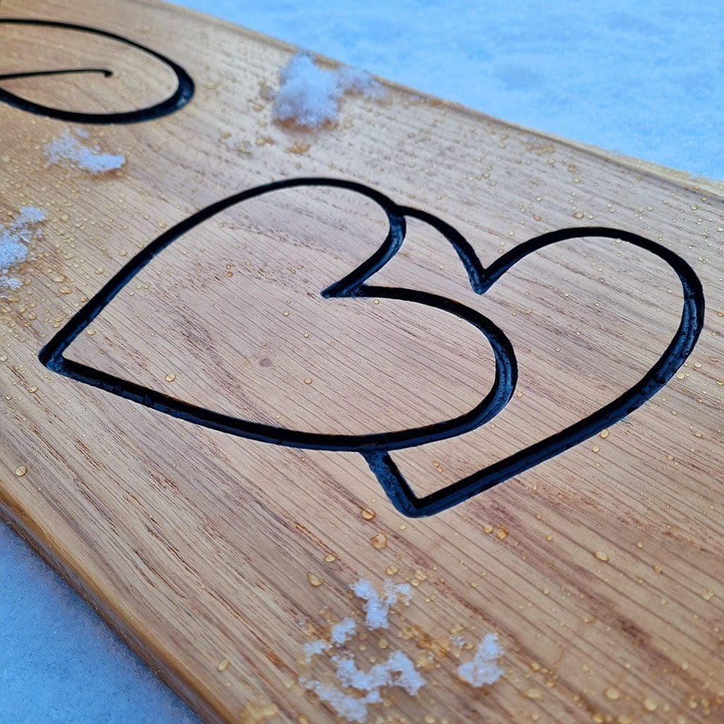 Gefreesd houten bord - Eiken