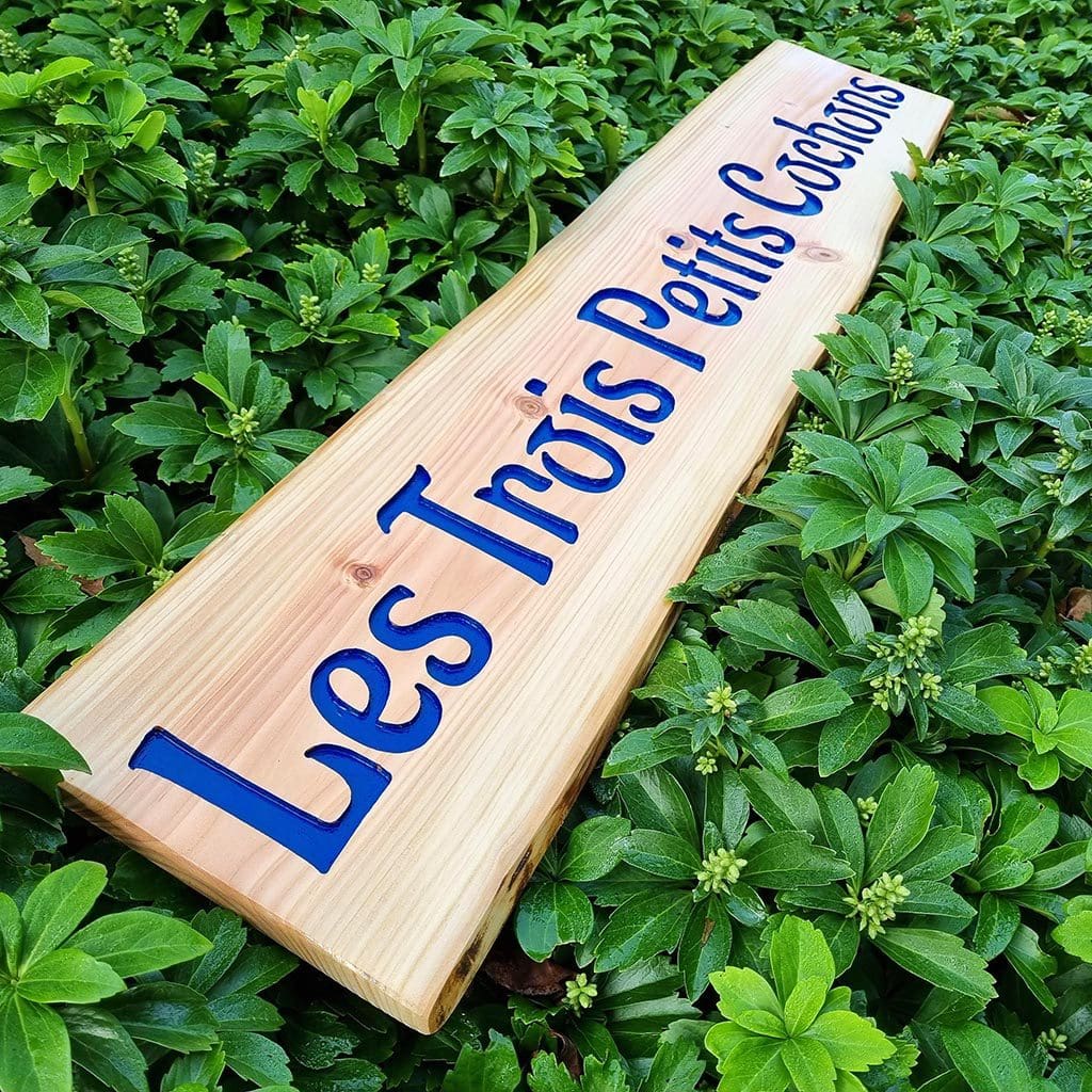 Gefreesd houten bord - Bierstube