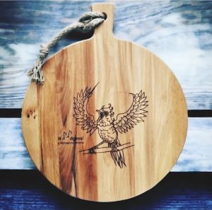 borrelplank met afbeelding Ronde plank 25 cm